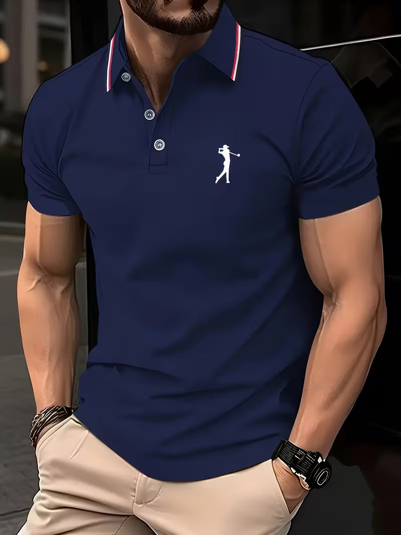 Simeon | Casual Short-Sleeve Golf Printed Shirt