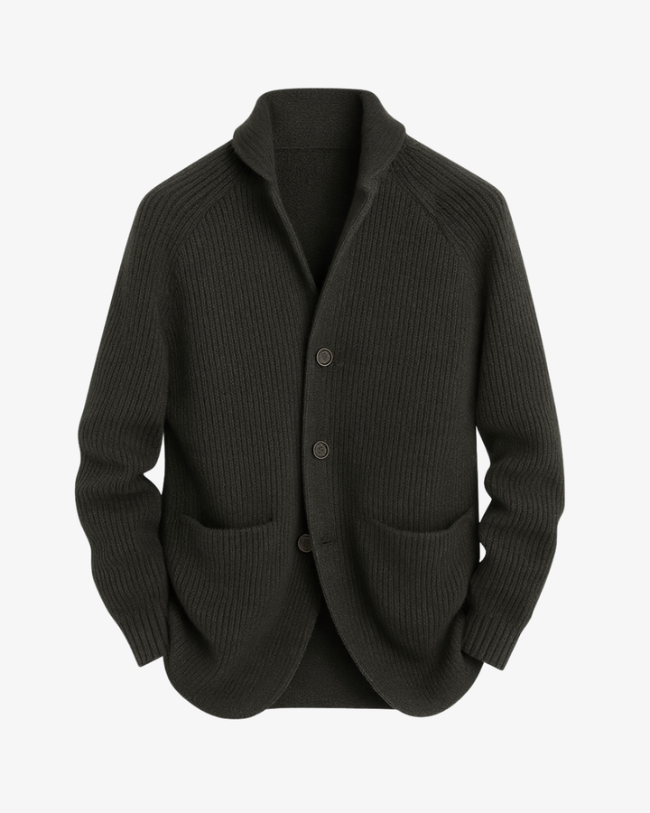 Lawrence | Tailored Button-Front Knit Cardigan