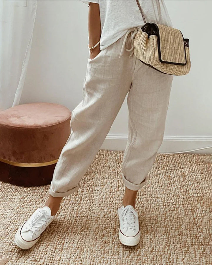 Sarah | Casual & Elegant Anti-Sweat Linen Trousers