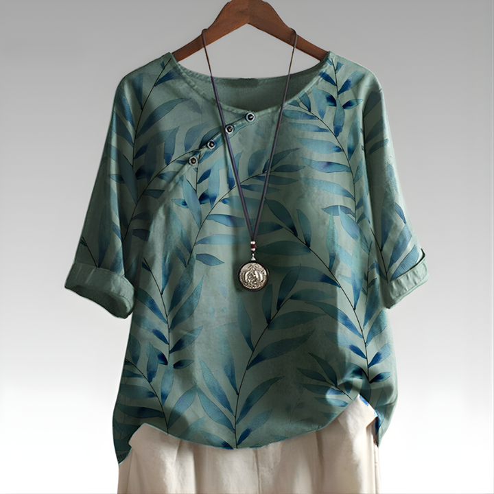 Lusette™ Nature-Inspired Button Detail Top