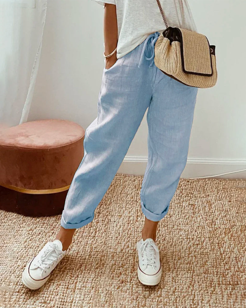Sarah | Casual & Elegant Anti-Sweat Linen Trousers