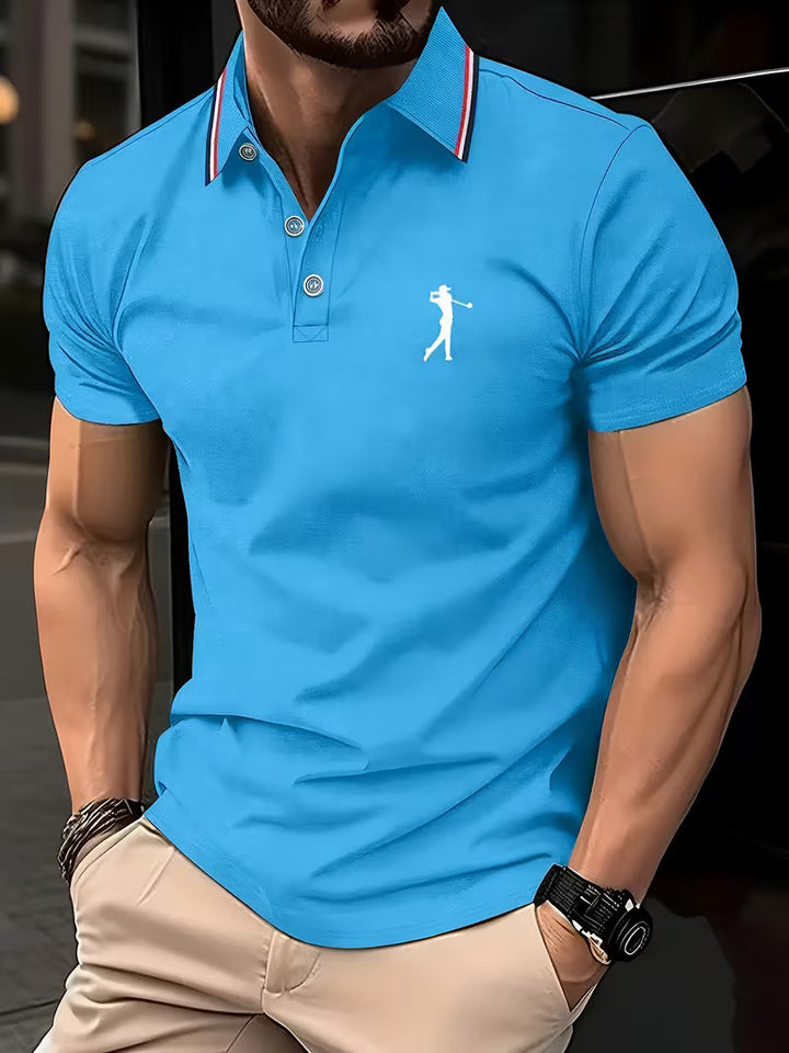 Simeon | Casual Short-Sleeve Golf Printed Shirt