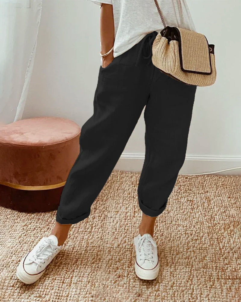 Sarah | Casual & Elegant Anti-Sweat Linen Trousers