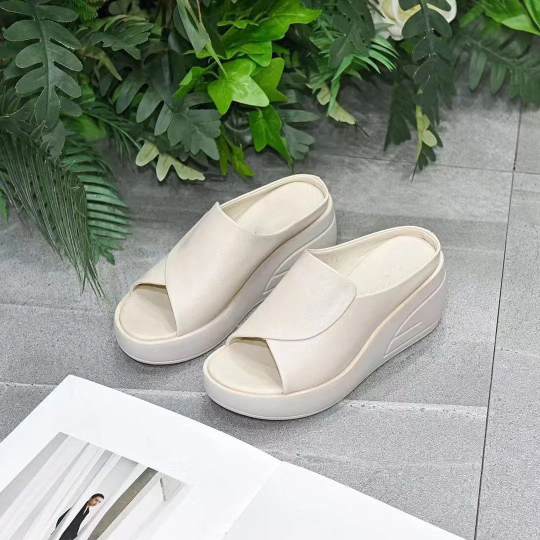 Sandy | Leather Wedge Sandals