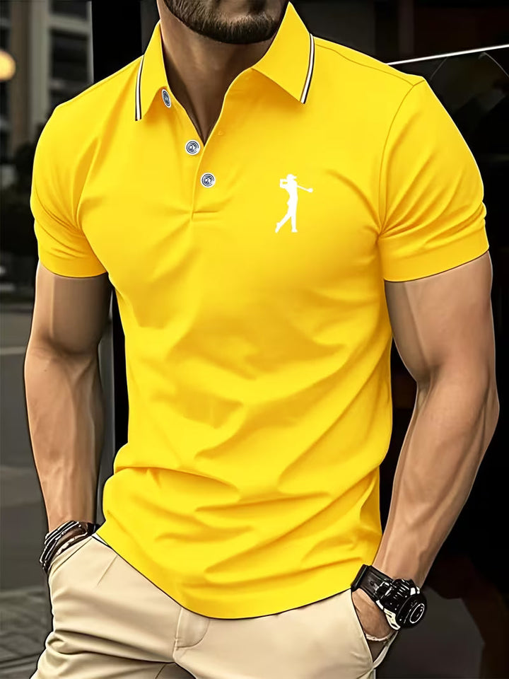 Simeon | Casual Short-Sleeve Golf Printed Shirt