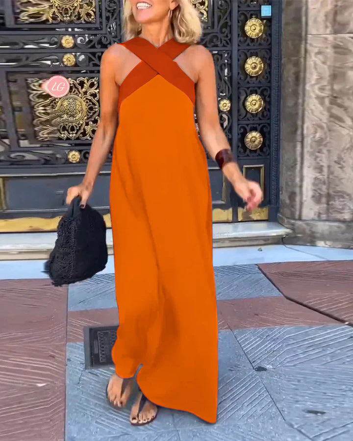 ELSA | DRESS WITH CROSSED CUT
