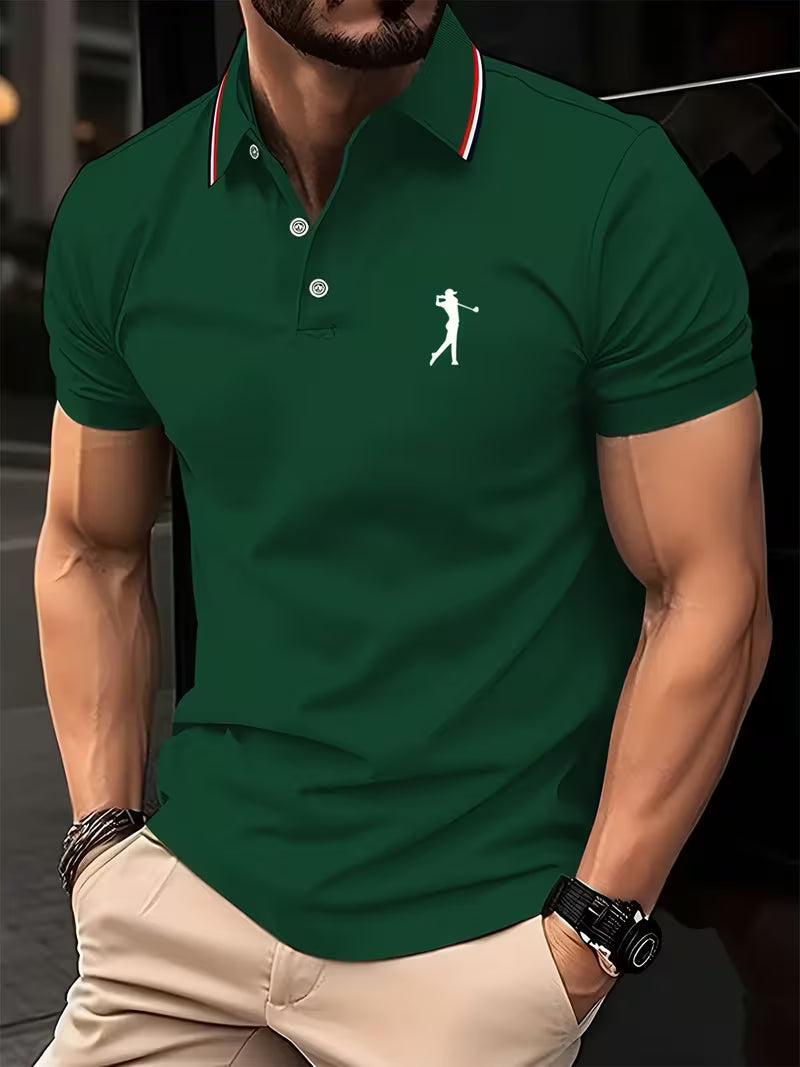 Simeon | Casual Short-Sleeve Golf Printed Shirt