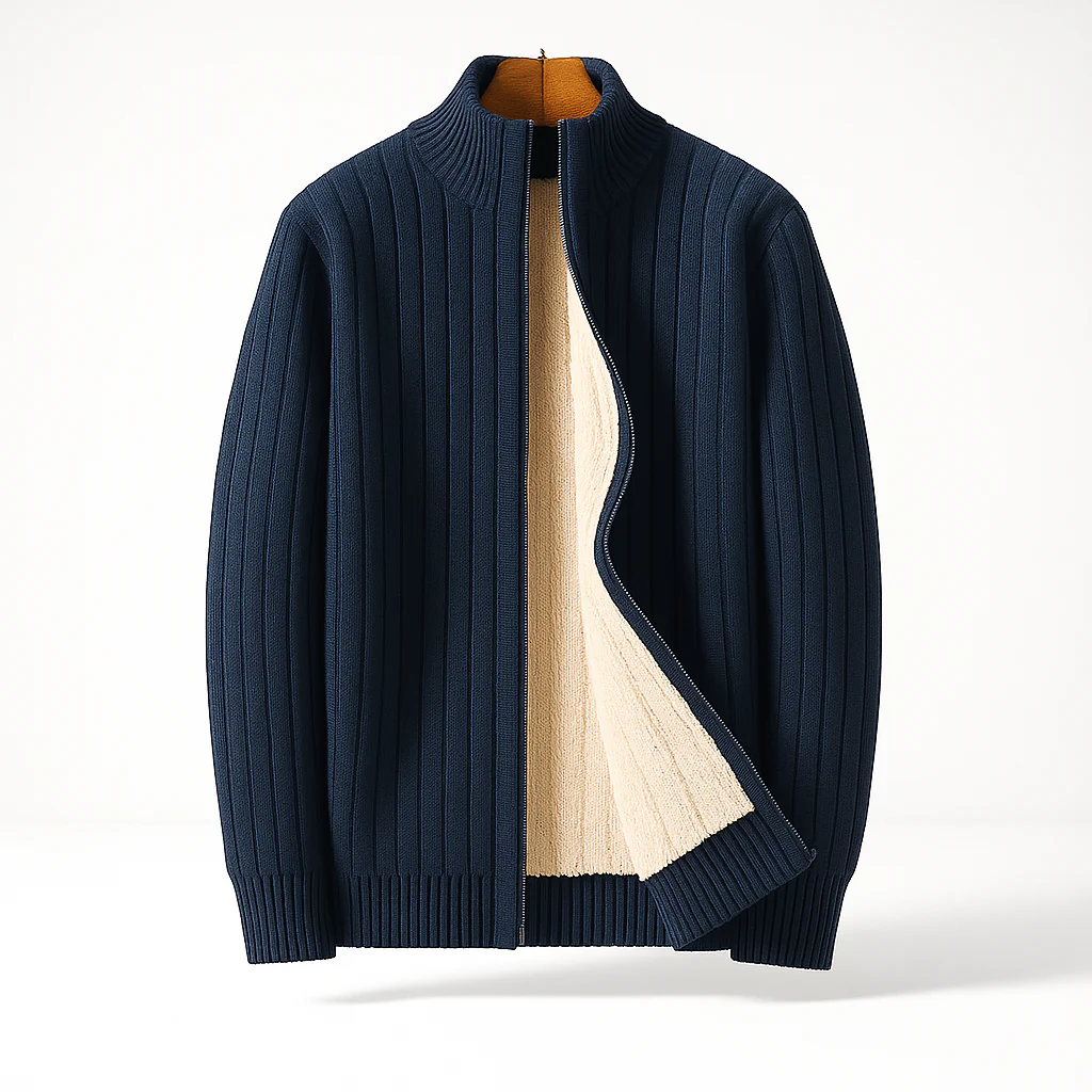 Jackson | Casual Long Sleeve Zipper Cardigan