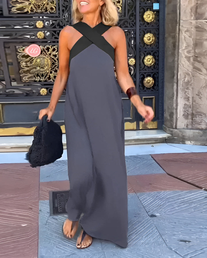 ELSA | DRESS WITH CROSSED CUT